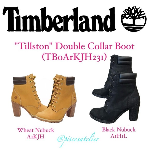 Timberland Tillston 6” Double Collar Boot in Wheat Nubuck or Black (TB0A1KJH231) - Picture 6 of 16